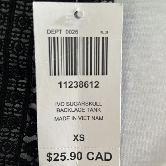 Sugar skull tank top with lace back detailing. - Picture 3 of 3